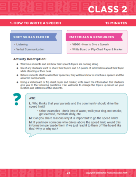 Lesson Plan Examples